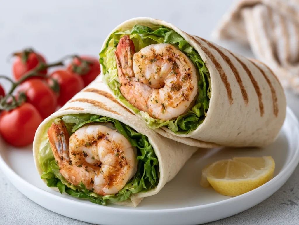 Fresh Grilled Shrimp Caesar Wraps Recipe