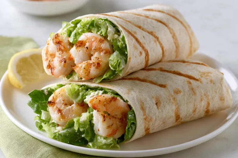 Fresh Grilled Shrimp Caesar Wraps Recipe