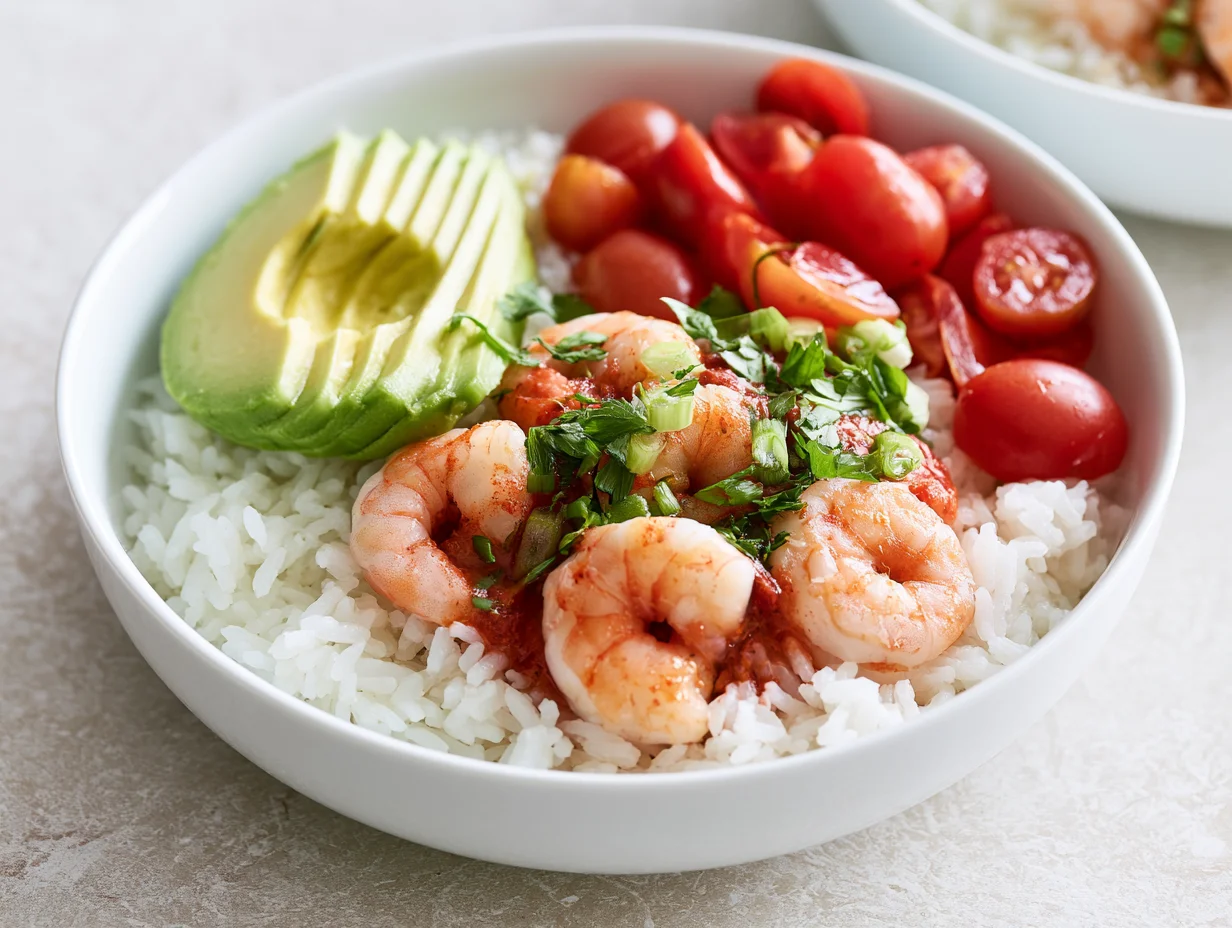 Fresh Shrimp Avocado Rice Bowls Recipe