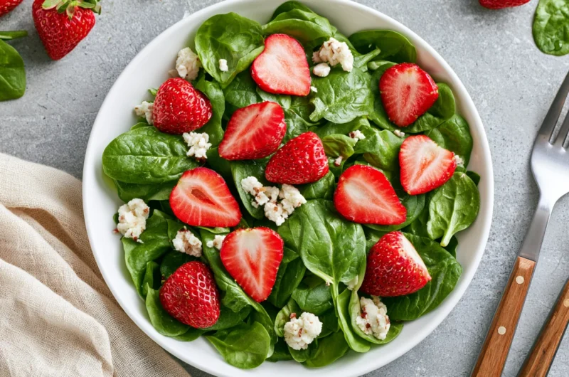 Fresh Strawberry Spinach Salad Recipe