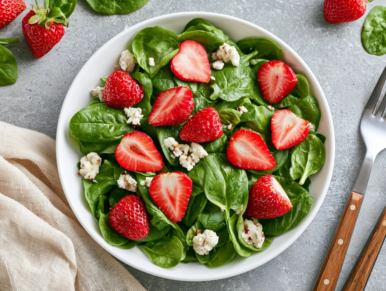 Fresh Strawberry Spinach Salad Recipe