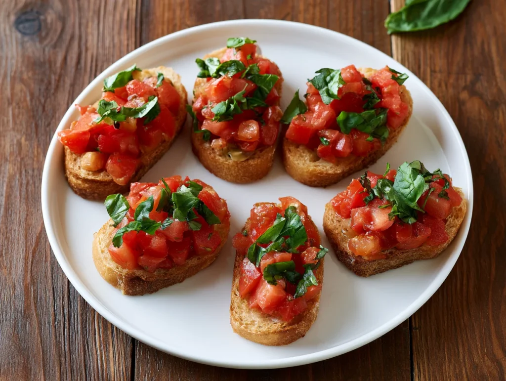 Fresh Tomato Basil Bruschetta Recipe