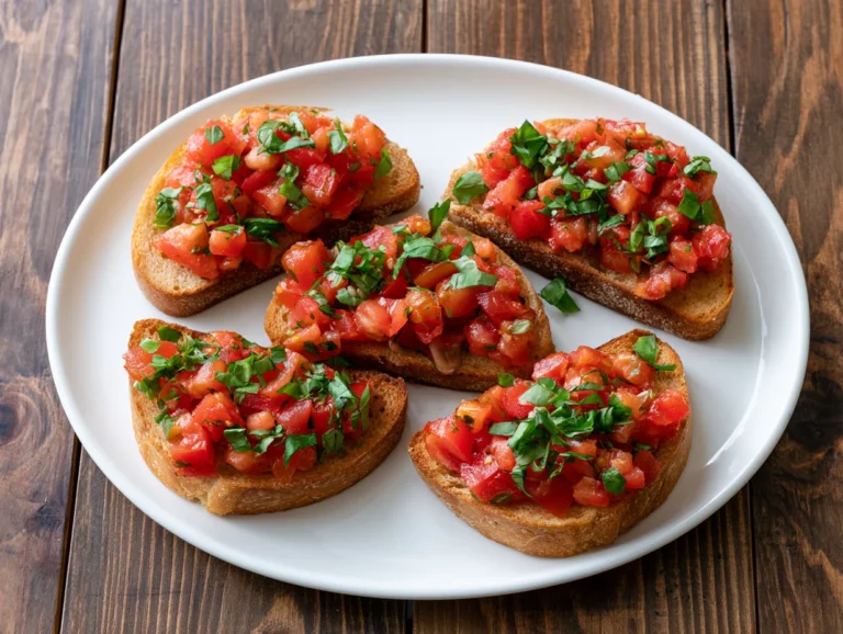 Fresh Tomato Basil Bruschetta Recipe
