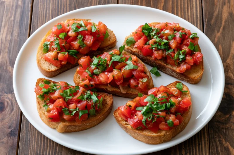 Fresh Tomato Basil Bruschetta Recipe