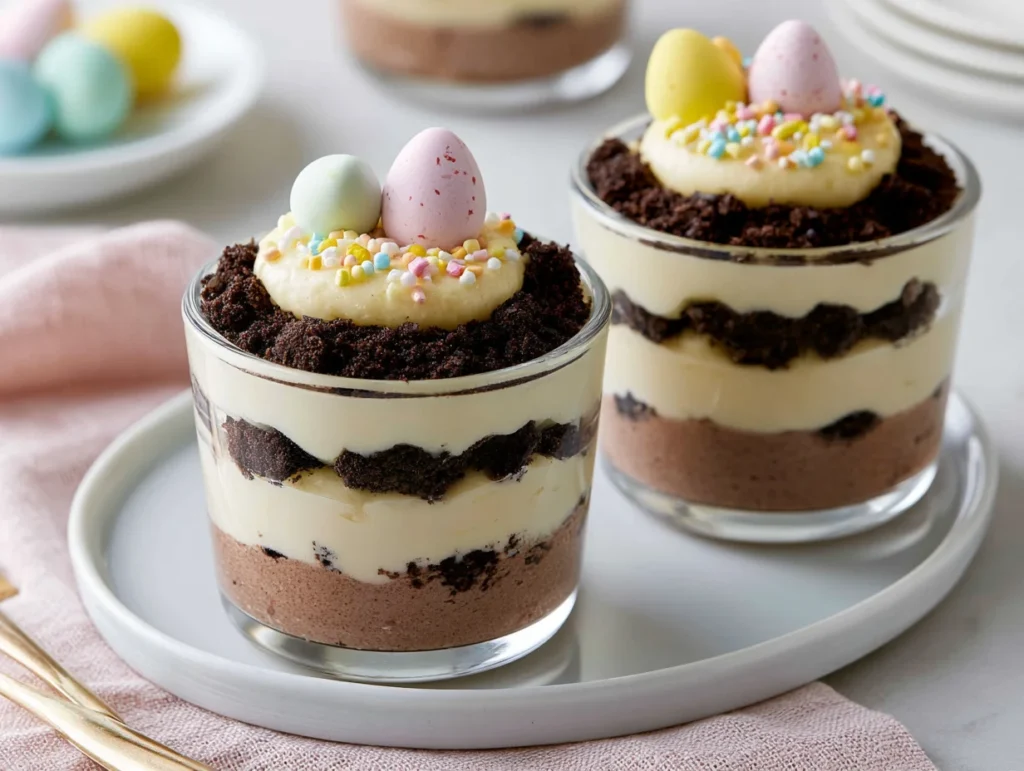 Fun Easter Dirt Cups Recipe