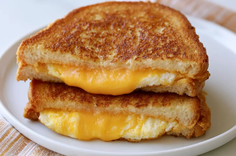 Golden Air Fryer Egg and Cheese Toast Recipe