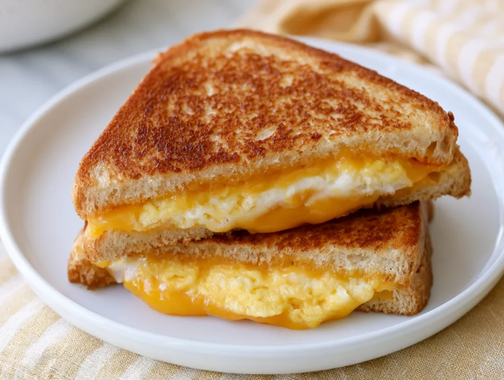 Golden Air Fryer Egg and Cheese Toast Recipe