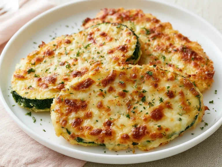 Golden Cheesy Zucchini Steaks Recipe