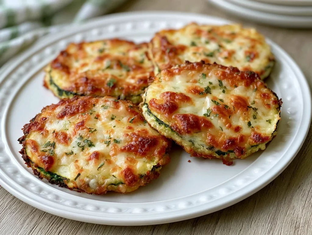 Golden Cheesy Zucchini Steaks Recipe