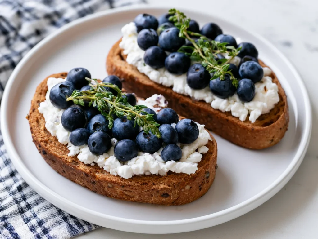Gourmet Blueberry Goat Cheese Toast Recipe