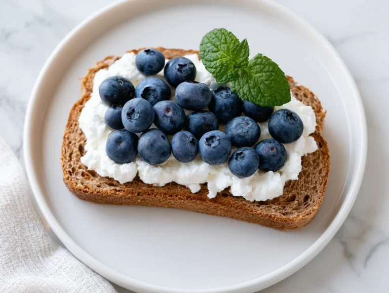 Gourmet Blueberry Goat Cheese Toast Recipe