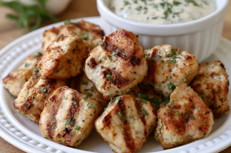 Grilled Chicken Bites with Garlic Sauce Recipe