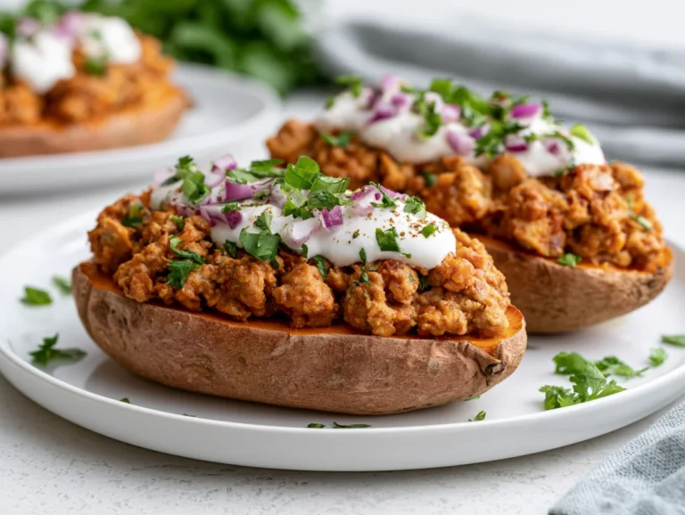 Ground Turkey Stuffed Sweet Potatoes Recipe