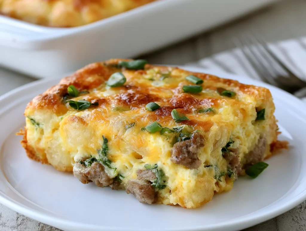 Hearty Tater Tot Sausage Breakfast Casserole Recipe