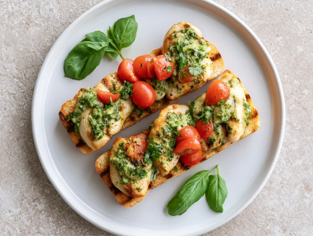 Herbaceous Pesto Bruschetta Chicken Recipe