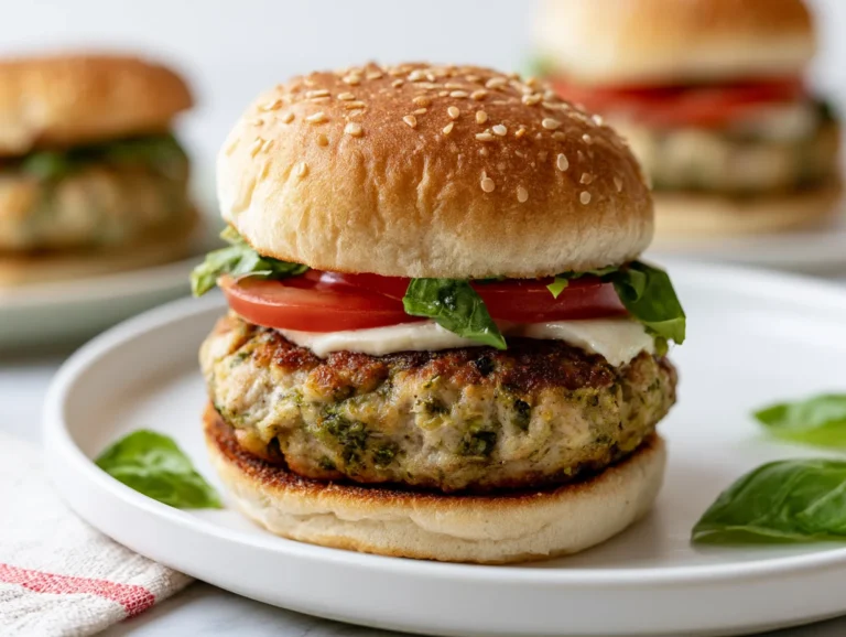Herby Pesto Turkey Burgers Recipe