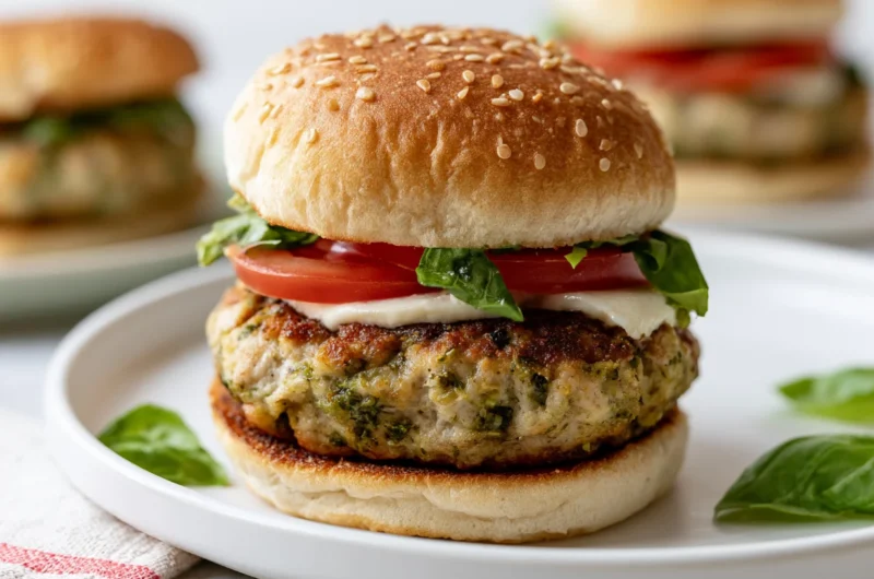 Herby Pesto Turkey Burgers Recipe