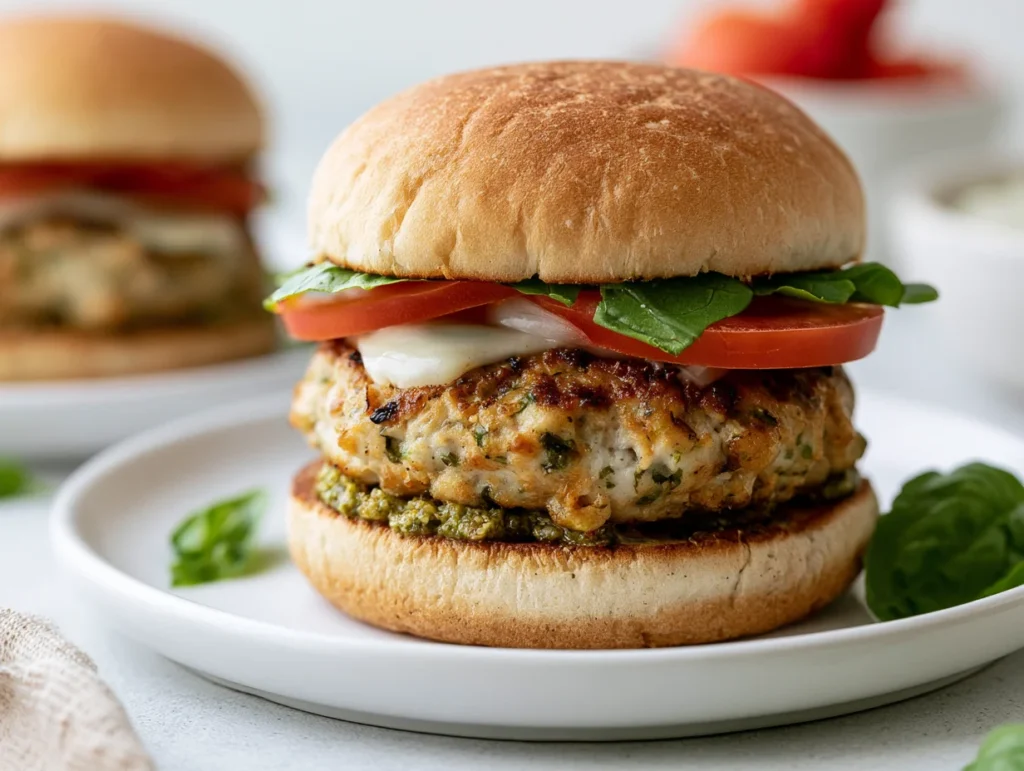 Herby Pesto Turkey Burgers Recipe