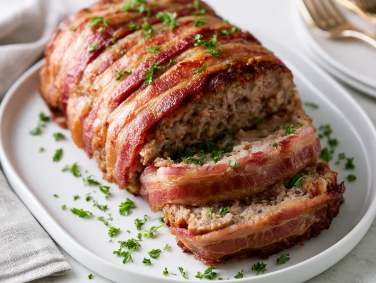 Homestyle Bacon Wrapped Meatloaf Recipe