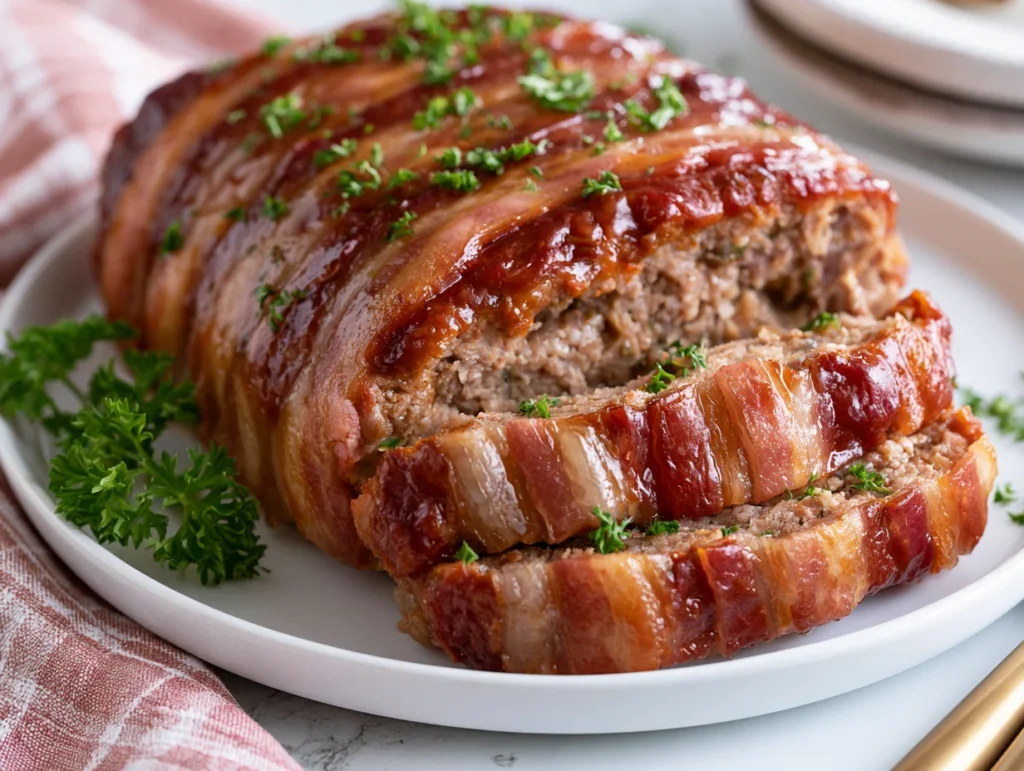Homestyle Bacon Wrapped Meatloaf Recipe