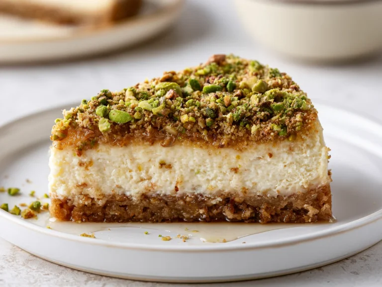 Honey Pistachio Baklava Cheesecake Recipe