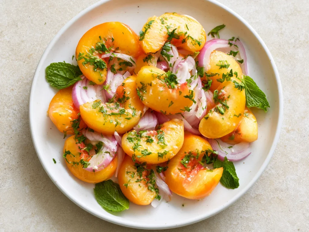 Juicy Peach Salad Recipe