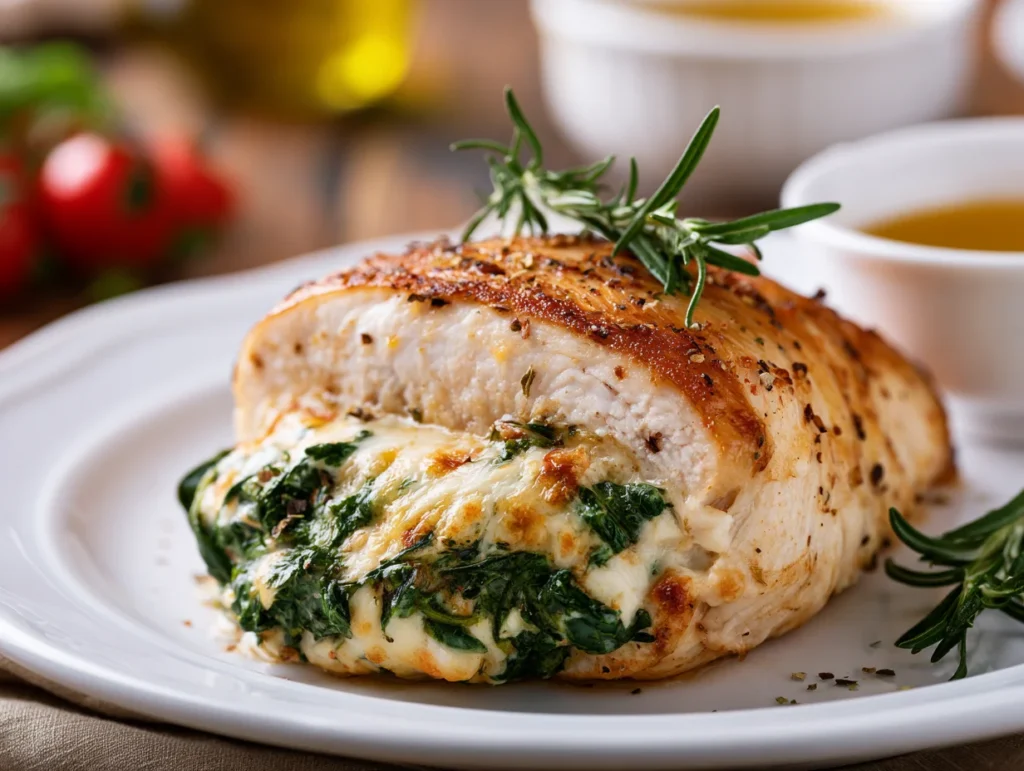 Juicy Spinach Stuffed Chicken Recipe