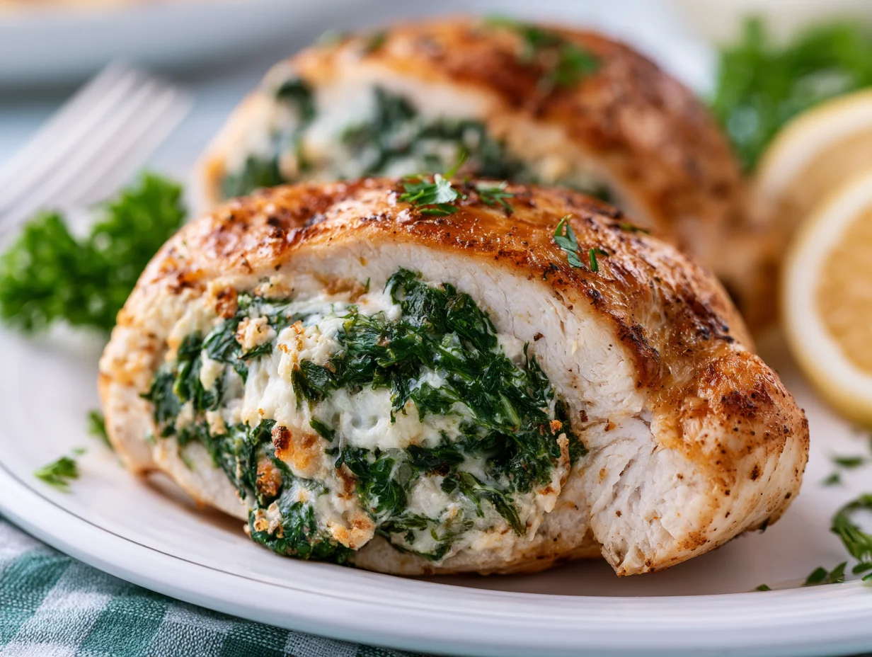 Juicy Spinach Stuffed Chicken Recipe