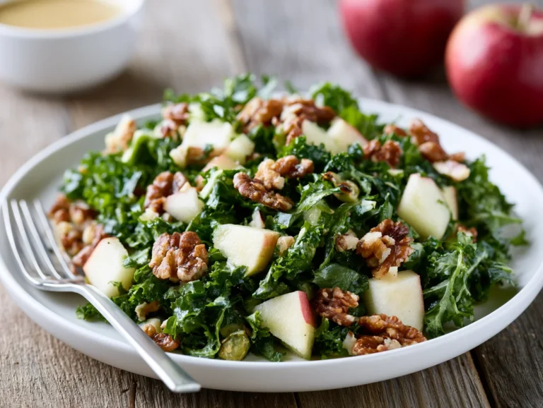 Kale Apple Salad with Maple Dijon Dressing Recipe