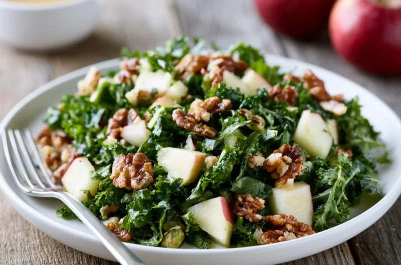 Kale Apple Salad with Maple Dijon Dressing Recipe