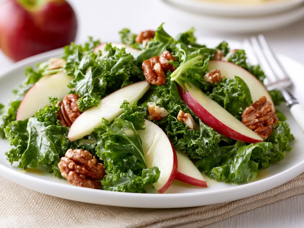 Kale Apple Salad with Maple Dijon Dressing Recipe