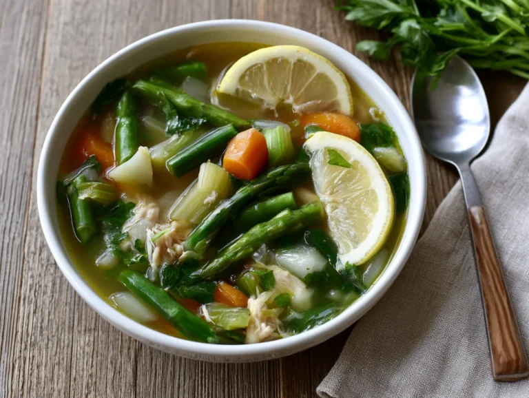 Lemon Chicken Soup with Spring Veggies Recipe
