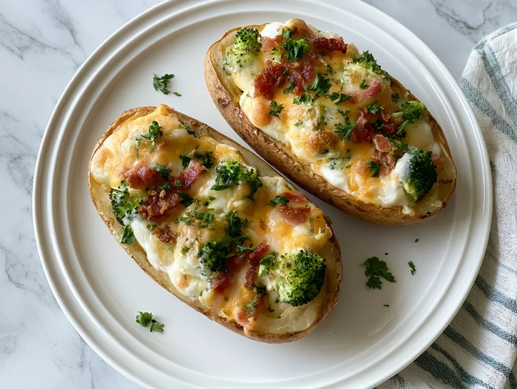 Loaded Broccoli Cheddar Potato Skins Recipe