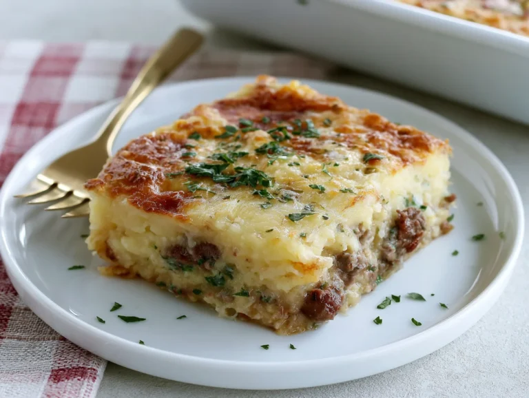 Loaded Garlic Butter Steak Mashed Potato Bake Recipe