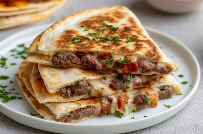 Loaded Steak Bacon Quesadillas Recipe