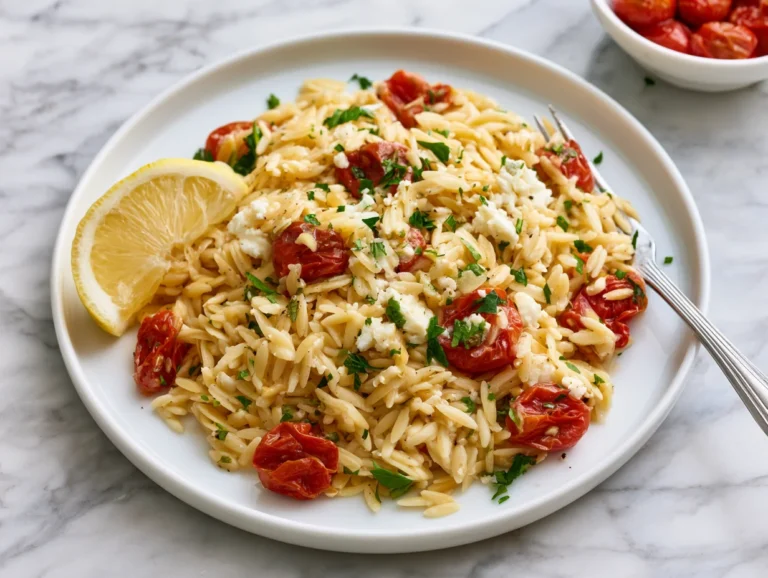 Mediterranean Greek Lemon Orzo with Feta Recipe