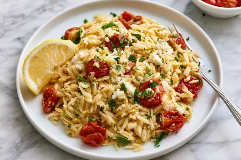 Mediterranean Greek Lemon Orzo with Feta Recipe