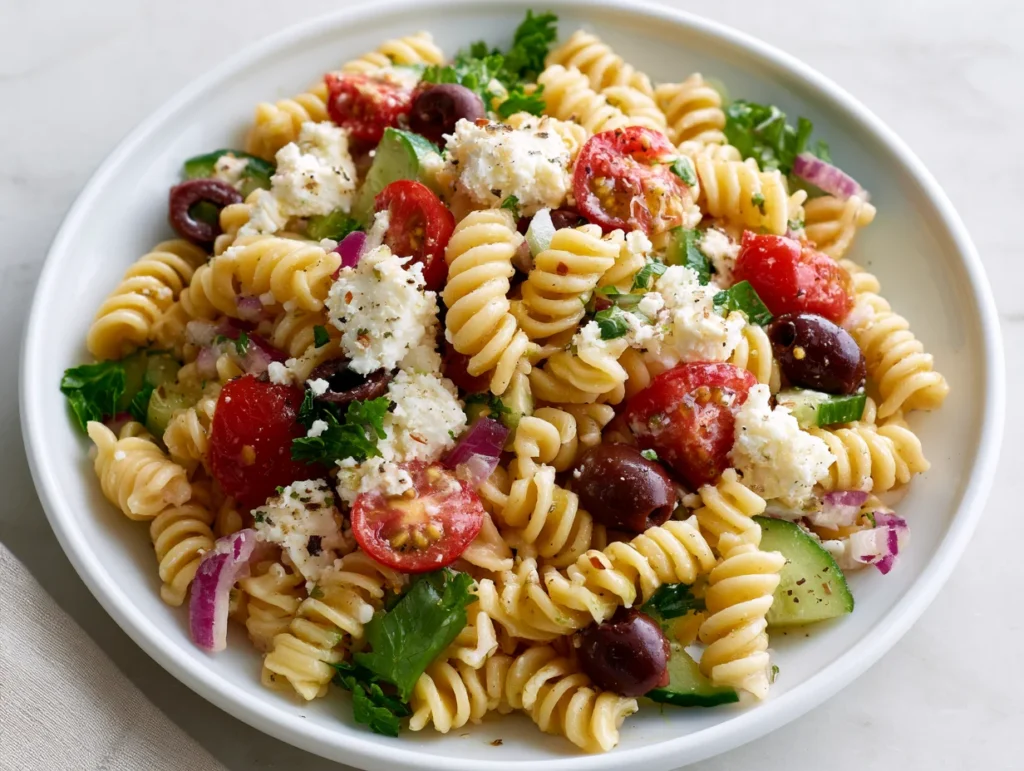 Mediterranean Greek Pasta Salad Recipe