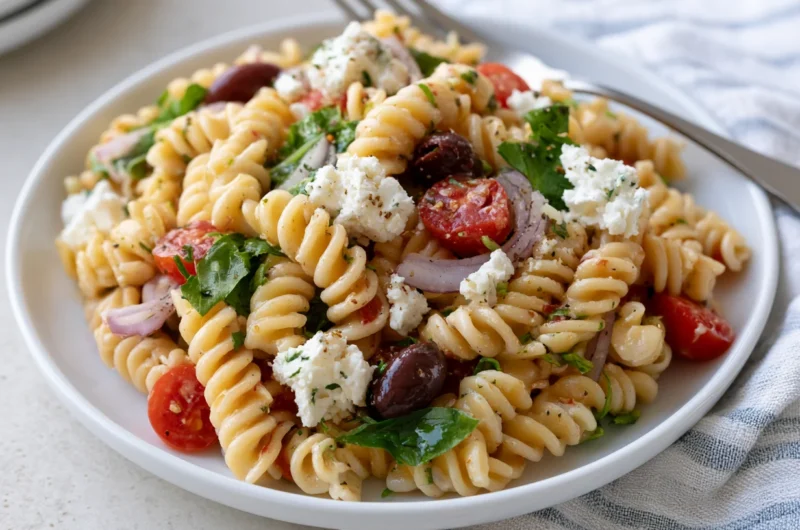 Mediterranean Greek Pasta Salad Recipe