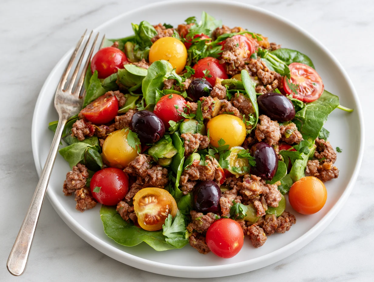 Mediterranean Ground Beef Stir Fry Recipe