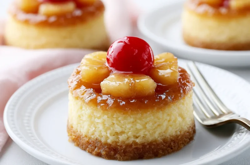 Mini Pineapple Upside Down Cheesecakes Recipe