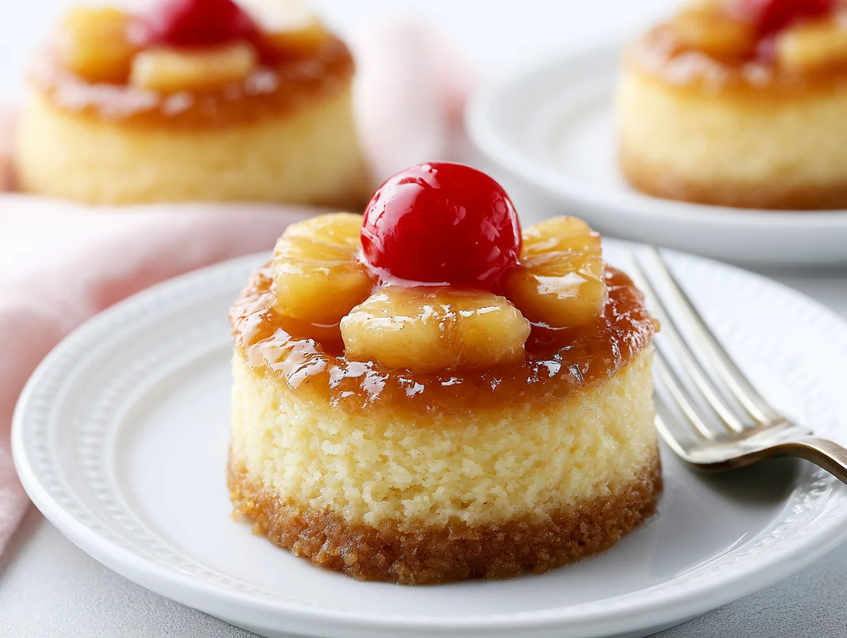 Mini Pineapple Upside Down Cheesecakes Recipe