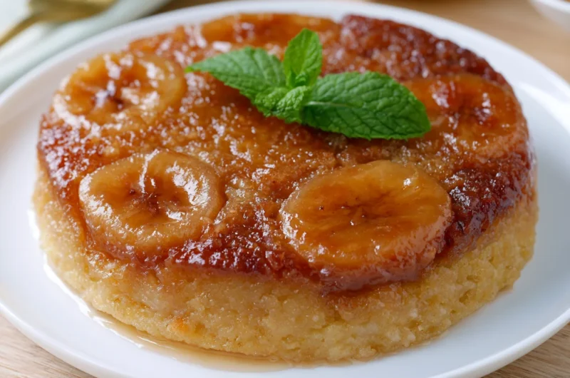 Moist Banana Upside Down Cake Recipe