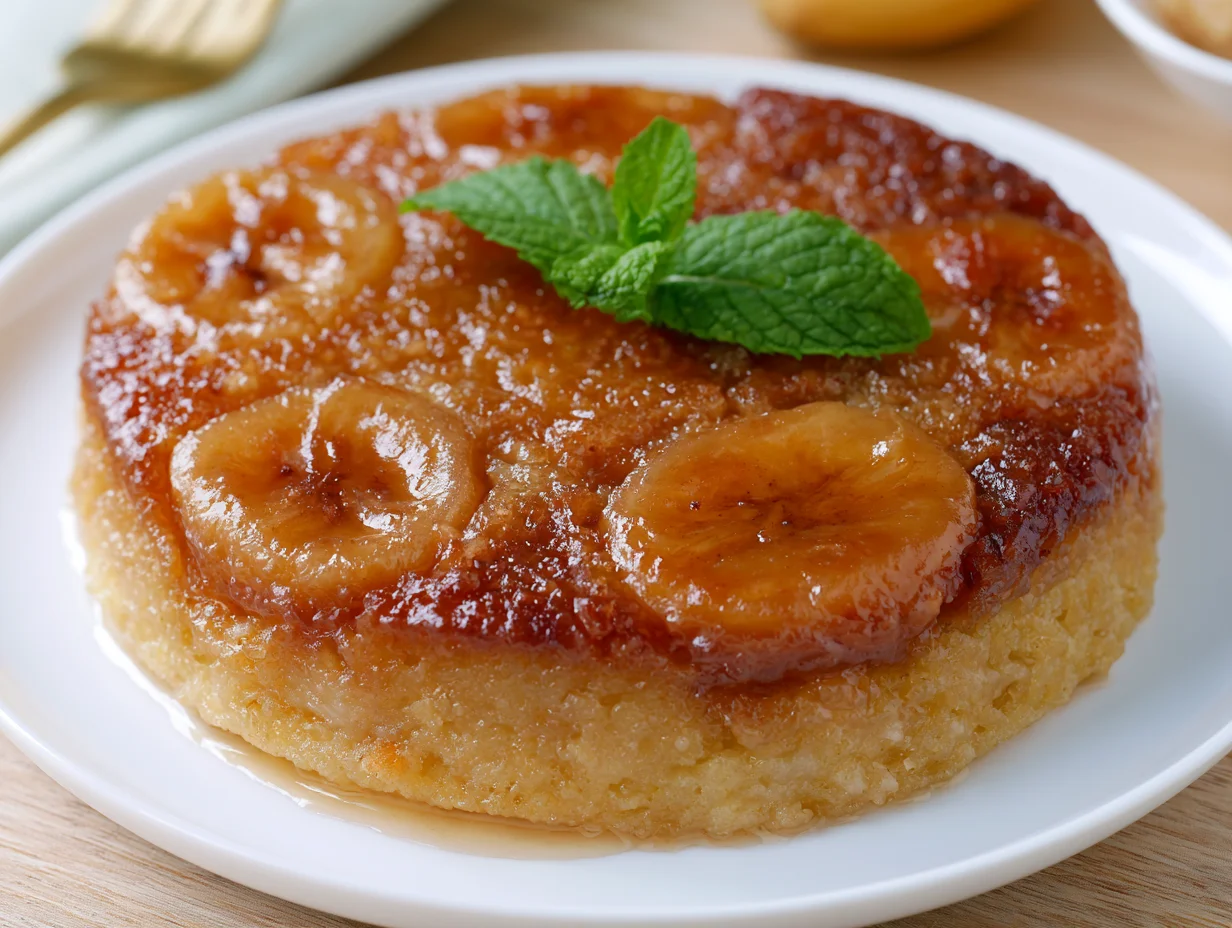 Moist Banana Upside Down Cake Recipe