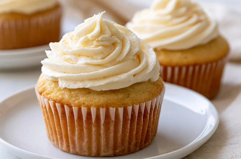 Moist Peach Cream Cheese Cupcakes Recipe