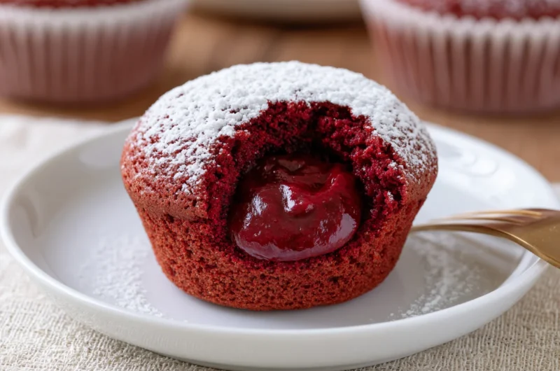 Molten Red Velvet Lava Cupcakes Recipe