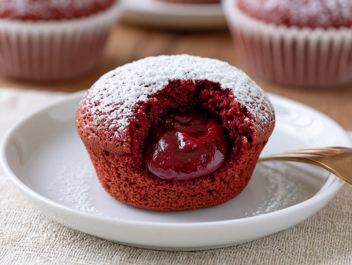 Molten Red Velvet Lava Cupcakes Recipe