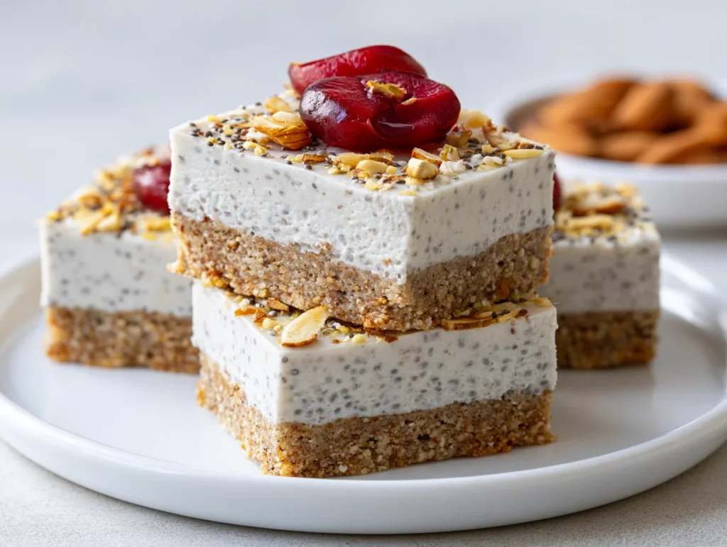 No Bake Chia Pudding Bars Recipe