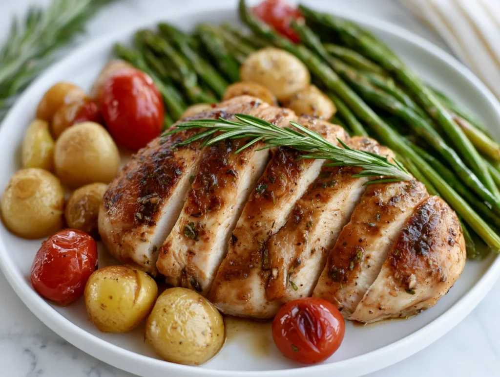 One Pan Balsamic Chicken and Veggies Recipe