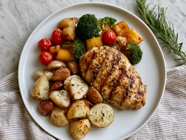 One Pan Balsamic Chicken and Veggies Recipe